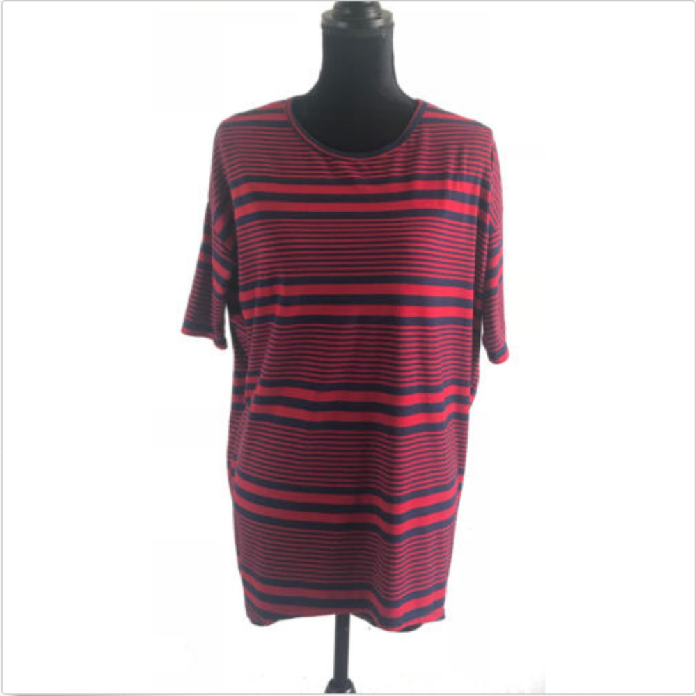 LuLaRoe Irma Striped Short Sleeve Shirt